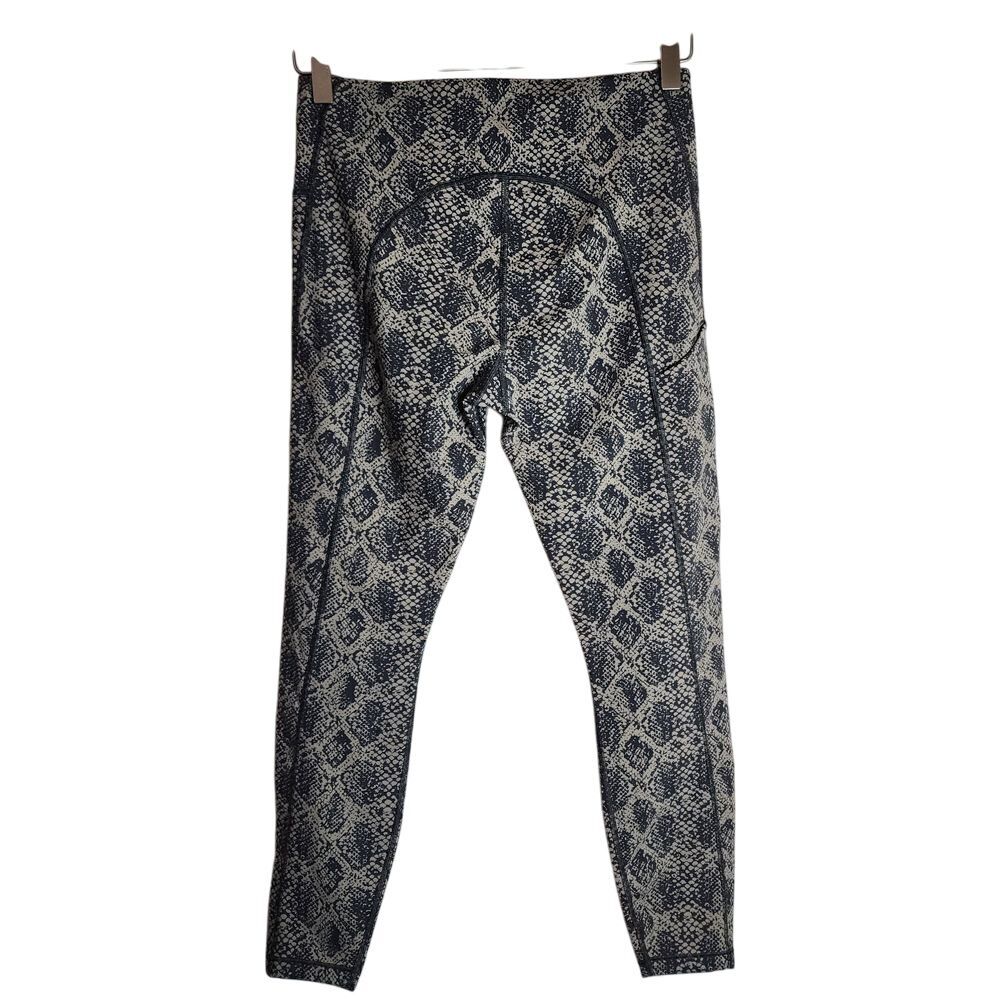Athleta Leggings Women's Small Ultimate 7/8 Snakeskin Pockets Yoga Running - Picture 2 of 5